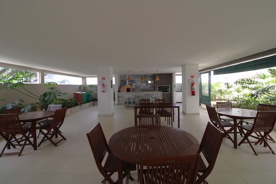 Área comum - Churrasqueira de apartamento para alugar com 2 quartos, 63m² em Campininha, São Paulo