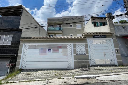 Fachada+Placa de casa de condomínio à venda com 2 quartos, 44m² em Jardim Lisboa, São Paulo