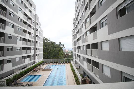 Vista Varanda da Sala de apartamento para alugar com 1 quarto, 33m² em Portal do Morumbi, São Paulo