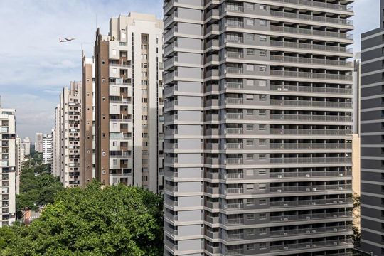 Vista da Varanda de kitnet/studio para alugar com 1 quarto, 25m² em Moema, São Paulo