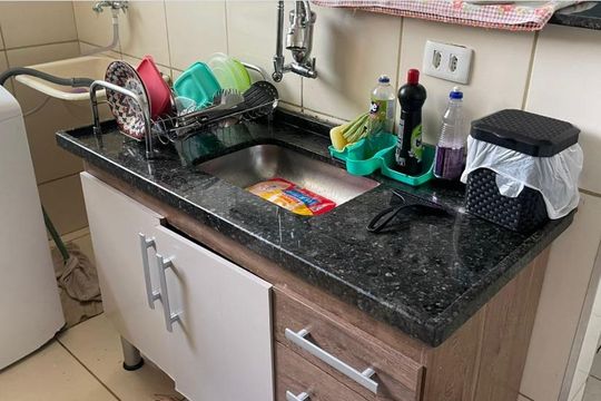 Cozinha de apartamento à venda com 2 quartos, 60m² em Bernardo Monteiro, Contagem
