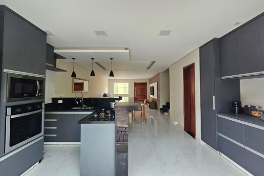Cozinha de casa de condomínio à venda com 3 quartos, 161m² em Vargem Grande, Rio de Janeiro