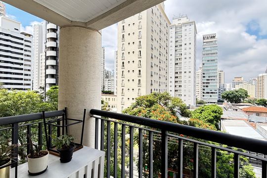 Varanda de apartamento à venda com 1 quarto, 30m² em Indianópolis, São Paulo