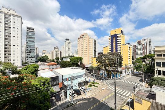 Vista de apartamento à venda com 1 quarto, 30m² em Indianópolis, São Paulo