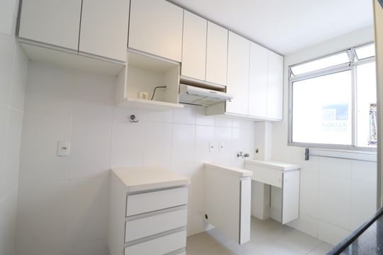 Cozinha de apartamento para alugar com 2 quartos, 50m² em Chácaras Tubalina E Quartel, Uberlândia