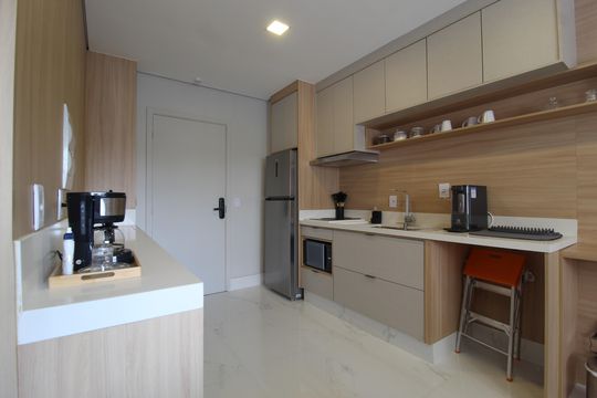 Cozinha de kitnet/studio à venda com 1 quarto, 27m² em Vila Olímpia, São Paulo