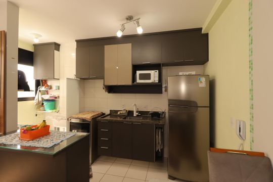 Cozinha de apartamento à venda com 2 quartos, 39m² em Santa Maria, Santo André