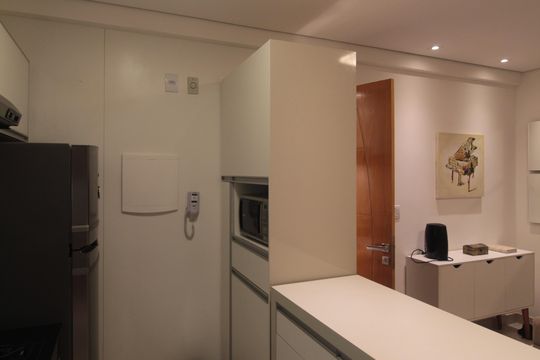 Cozinha de kitnet/studio à venda com 1 quarto, 32m² em Santa Rosa, Belo Horizonte