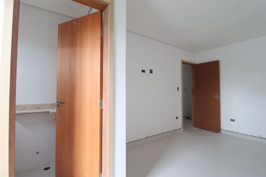 Quarto 1 suíte de casa à venda com 3 quartos, 90m² em Vila Scarpelli, Santo André