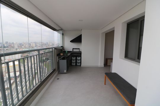 Varanda gourmet de apartamento à venda com 2 quartos, 77m² em Vila Prudente, São Paulo