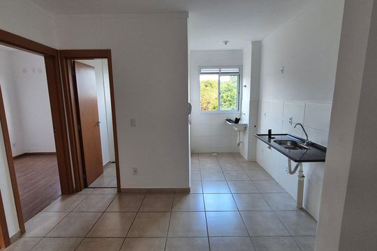 Cozinha de apartamento para alugar com 2 quartos, 43m² em Chácaras Pedro Corrêa de Carvalho, Ribeirão Preto