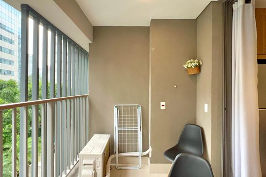 Varanda de kitnet/studio à venda com 1 quarto, 28m² em Paraíso, São Paulo