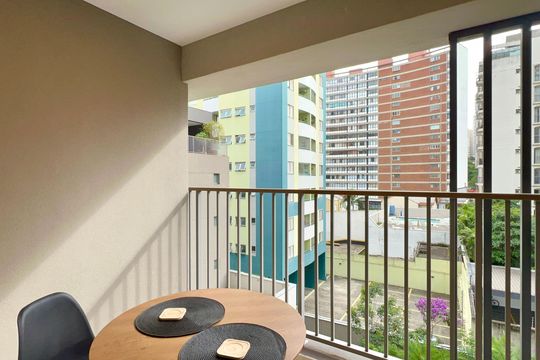Varanda de kitnet/studio à venda com 1 quarto, 28m² em Paraíso, São Paulo