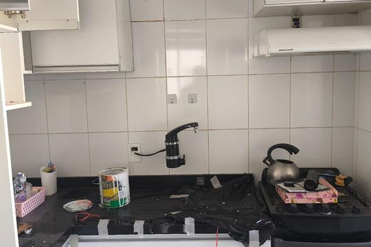Cozinha de apartamento para alugar com 3 quartos, 56m² em Santa Cândida, Curitiba