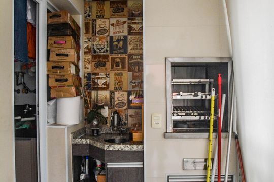 Varanda da Sala de apartamento à venda com 2 quartos, 67m² em Vila Homero Thon, Santo André