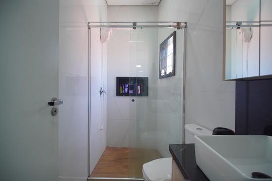 Banheiro de apartamento para alugar com 1 quarto, 270m² em Scharlau, São Leopoldo