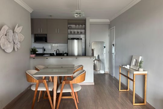 Sala/cozinha de apartamento à venda com 3 quartos, 73m² em Vila Andrade, São Paulo
