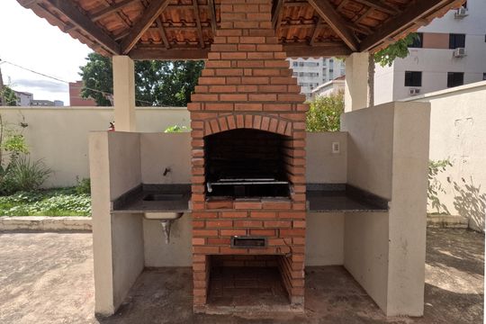 Área Comum - Churrasqueira de apartamento para alugar com 2 quartos, 69m² em Encruzilhada, Santos