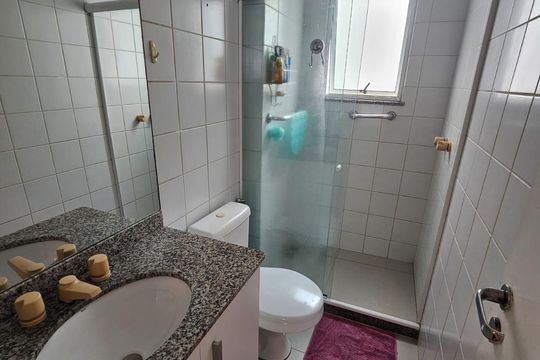 Banheiro do Quarto 2 de apartamento à venda com 3 quartos, 89m² em Recreio dos Bandeirantes, Rio de Janeiro