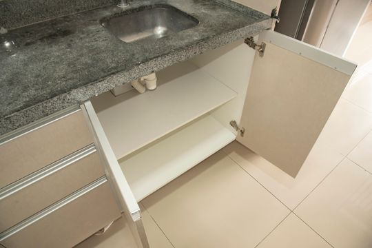 Cozinha de kitnet/studio para alugar com 1 quarto, 27m² em Mirandópolis, São Paulo