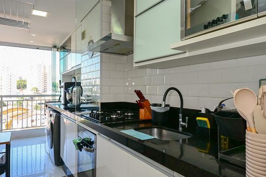 Cozinha de apartamento à venda com 2 quartos, 65m² em Jardim Vazani, São Paulo