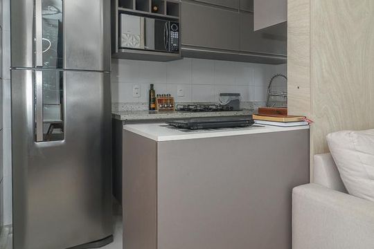 Cozinha de apartamento à venda com 2 quartos, 46m² em Santa Fe, Porto Alegre