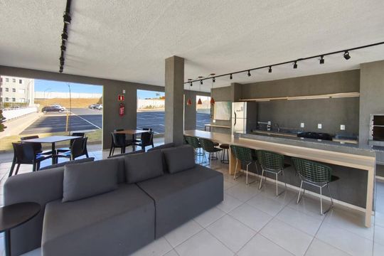 Área comum - Churrasqueira de apartamento para alugar com 2 quartos, 48m² em Jardim São Vicente, Campinas