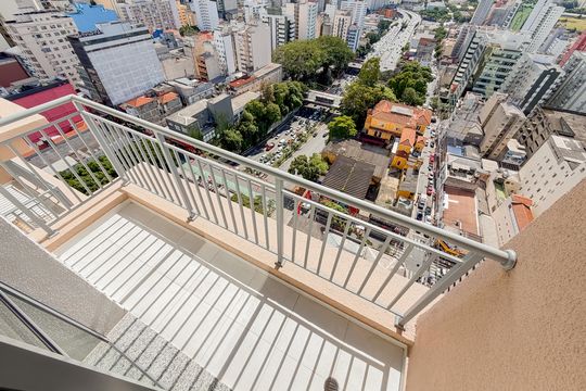 Varanda de apartamento à venda com 1 quarto, 28m² em Liberdade, São Paulo