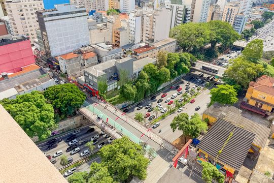 Vista da Varanda de apartamento à venda com 1 quarto, 28m² em Liberdade, São Paulo