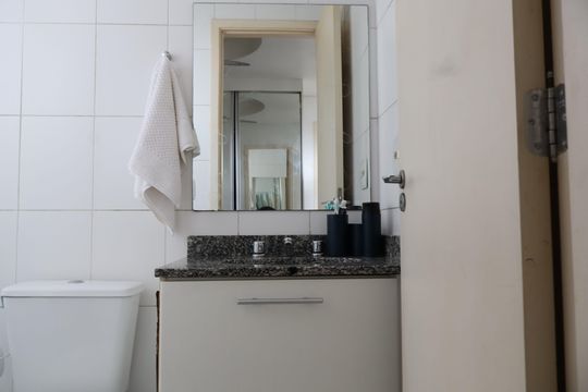 Banheiro de apartamento para alugar com 1 quarto, 28m² em Parque Independencia, São Paulo