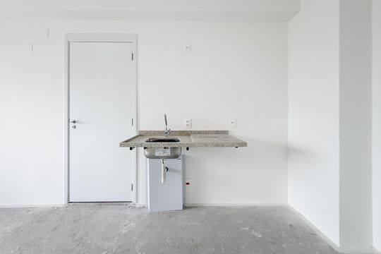 Cozinha de kitnet/studio à venda com 1 quarto, 32m² em Sacoma, São Paulo