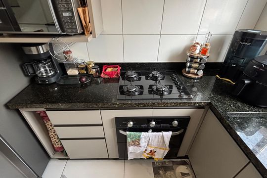 Cozinha de apartamento à venda com 2 quartos, 81m² em Vila Helena, Santo André