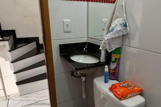 Lavabo de apartamento à venda com 2 quartos, 81m² em Vila Helena, Santo André