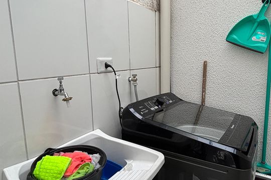 Área de Serviço de apartamento à venda com 2 quartos, 81m² em Vila Helena, Santo André