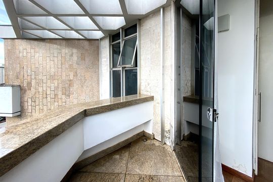 Varanda da Suite 2 de apartamento à venda com 4 quartos, 240m² em São Pedro, Belo Horizonte