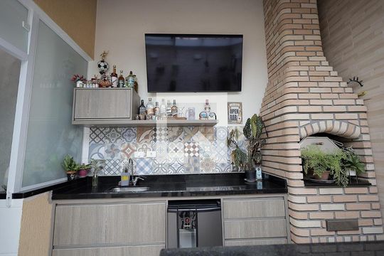 Varanda Gourmet de casa à venda com 3 quartos, 150m² em Campestre, Santo André