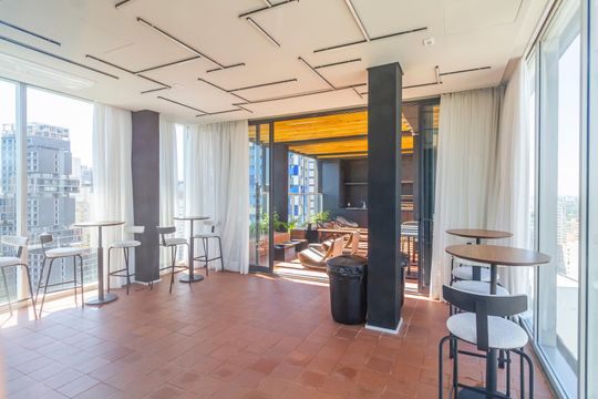 Área comum - Rooftop de kitnet/studio à venda com 1 quarto, 48m² em Pinheiros, São Paulo