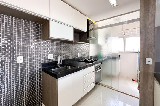 Cozinha de apartamento para alugar com 2 quartos, 60m² em Planalto, São Bernardo do Campo