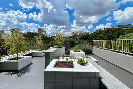 Área comum de kitnet/studio para alugar com 1 quarto, 22m² em Cerqueira César, São Paulo