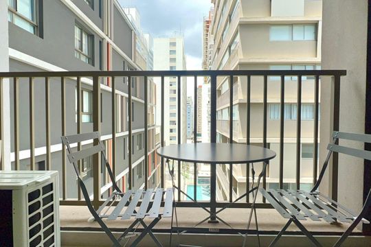 Varanda de kitnet/studio para alugar com 1 quarto, 22m² em Cerqueira César, São Paulo