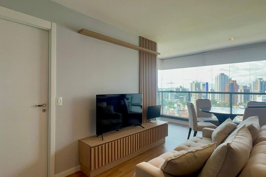 Sala de apartamento à venda com 1 quarto, 50m² em Jardim Vera Cruz, São Paulo