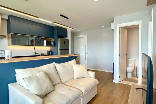 Sala de apartamento à venda com 1 quarto, 50m² em Jardim Vera Cruz, São Paulo