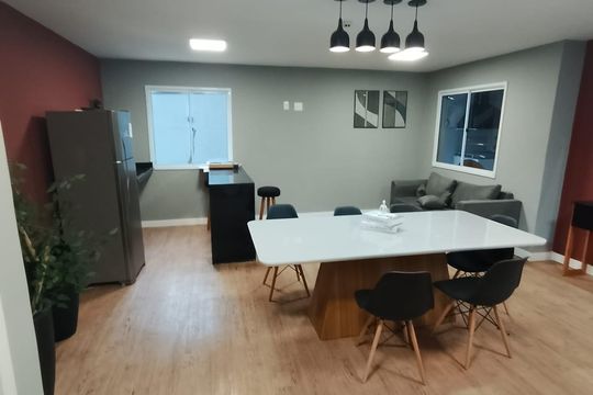 Área externa de kitnet/studio para alugar com 1 quarto, 17m² em Vila Nilo, São Paulo