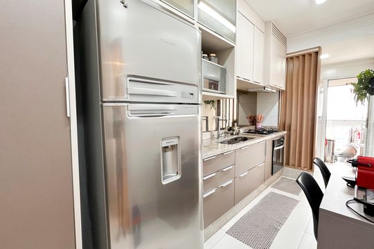 Cozinha de apartamento à venda com 3 quartos, 127m² em Jardim Chácara Inglesa, São Bernardo do Campo
