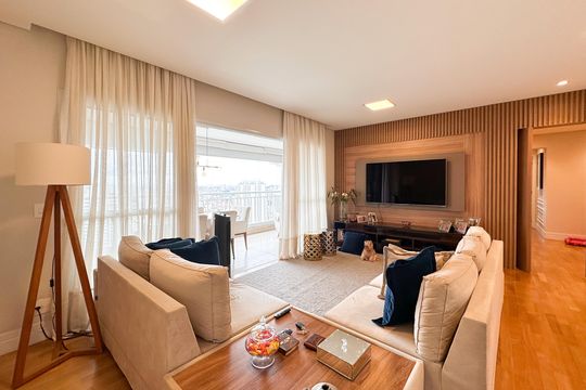 Sala de apartamento à venda com 3 quartos, 127m² em Jardim Chácara Inglesa, São Bernardo do Campo