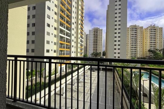 Vista Sacada da Sala  de apartamento para alugar com 2 quartos, 61m² em Planalto, São Bernardo do Campo