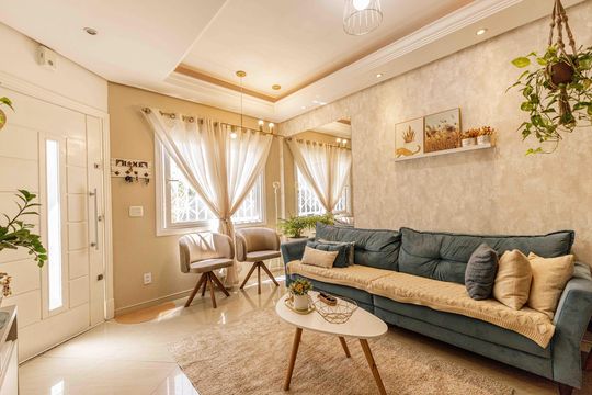 Sala de casa de condomínio à venda com 3 quartos, 94m² em Sarandi, Porto Alegre