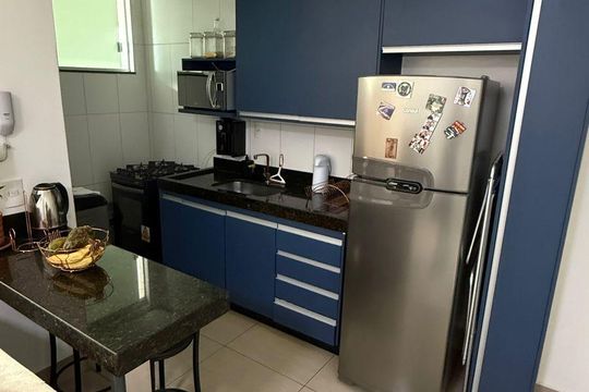 Cozinha de apartamento para alugar com 1 quarto, 38m² em Vila São João, Goiânia
