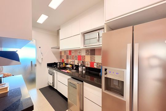 Cozinha de apartamento à venda com 3 quartos, 110m² em Parque do Colégio, Jundiaí