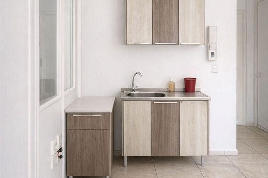 Cozinha de kitnet/studio para alugar com 1 quarto, 27m² em Cristo Redentor, Porto Alegre